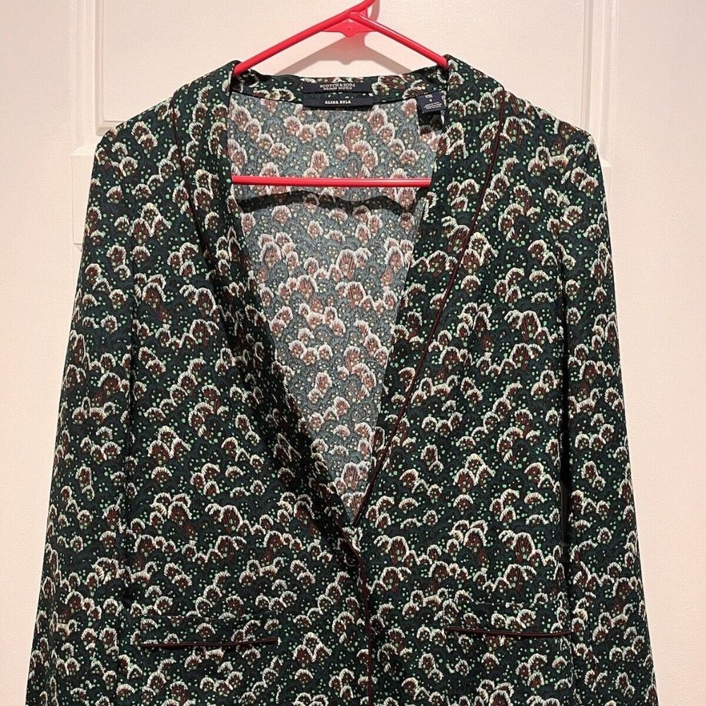 Scotch & Soda Maison Women's Pajama Blazer Size S Green